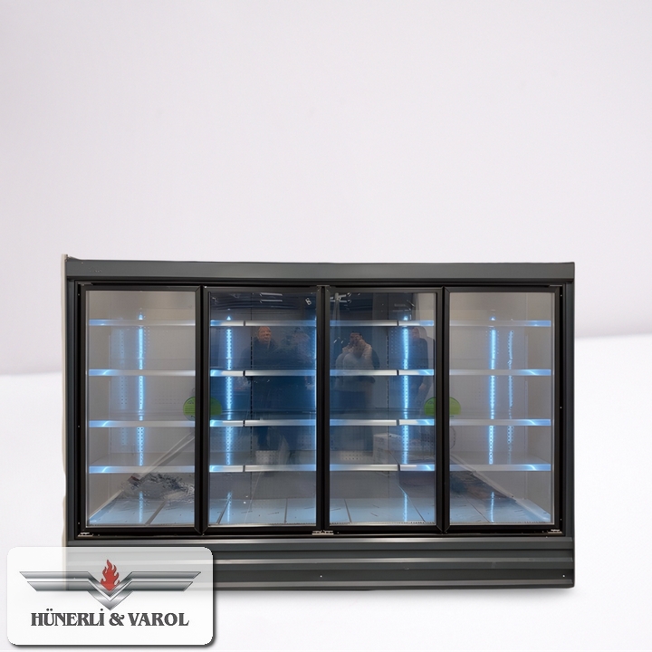 Özel Üretim Blok Kapaklı Sütlük Dolabı 300x75x205 Ebatlarında Antrasit Gri Renk HVS-44