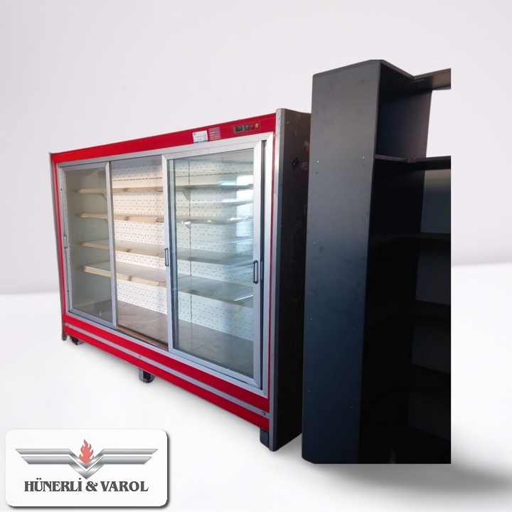 2. EL Sütlük Dolabı 250x75x205 Ebatlarında Hünerli Varol Marka 