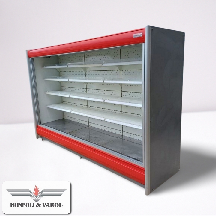 2.EL Sütlük Dolabı 300x80x205 Ebatlarında Sürgü Camlı