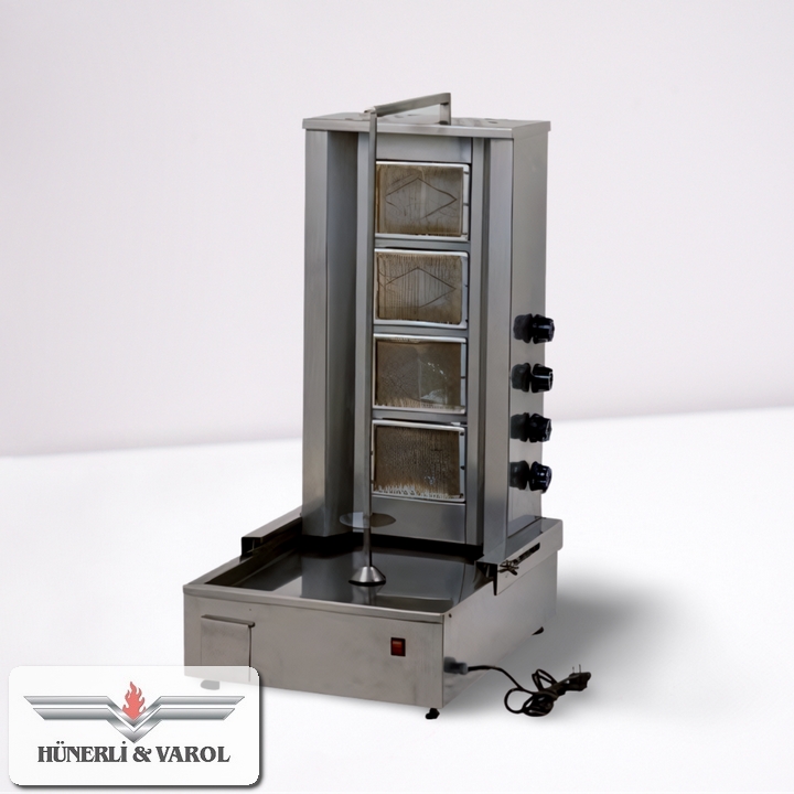 Döner Ocağı LPG li 4 Brülörlü Alttan Motorlu